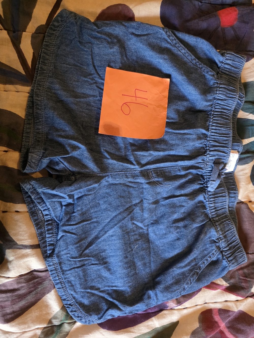 The Children's Place Big Girls Denim Pull On Shorts Blue Size 14 Pre-Owned